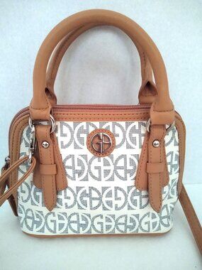 Giani Bernini Small White Logo Crossbody Bag